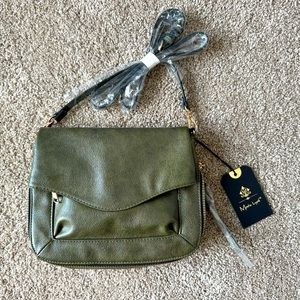 NEW w/ tags Moda Luxe olive green crossbody bag